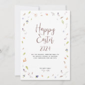Happy Easter Waterverf Flat Holiday Kaart (Voorkant)