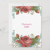 Happy Easter Waterverf Floral Rozen Eieren Chick Feestdagenkaart (Achterkant)