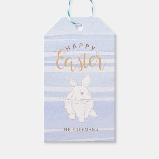 Happy Easter Waterverf Gift Labels Cadeaulabel (Voorkant)
