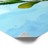 Happy Easter Waterverf krans van tulpen Poster (Hoek)