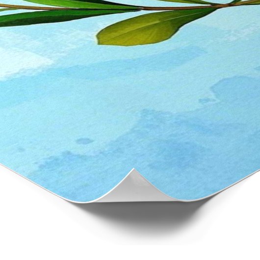 Happy Easter Waterverf krans van tulpen Poster (Hoek)