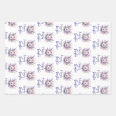 Happy Easter waterverf Spring Flower Bouquet Inpakpapier Vel (Voorkant 2)