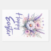 Happy Easter waterverf Spring Flower Bouquet Inpakpapier Vel (Voorkant)