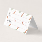 Happy Easter Waterverf Wortelen Goodie Bag Topper Visitekaartje (Achterkant)