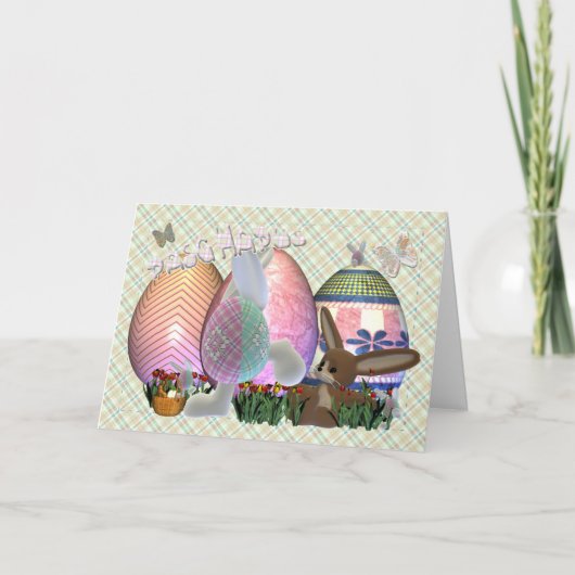 Happy Easter Welsh Language Kaart, Pasg Hapus Feestdagen Kaart (Voorkant)