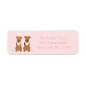 Happy Easter Welsh Terriers Dogs Bunny Ears Etiket (Voorkant)