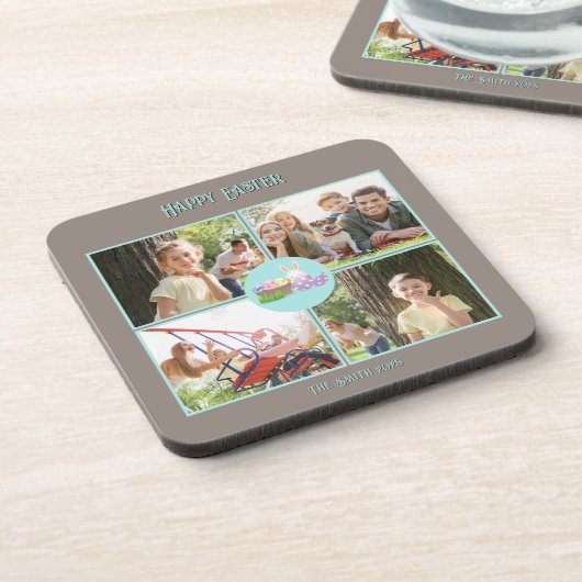 Happy Easter Wensen Hard Plastic Bier Onderzetter (Linkerzijde)