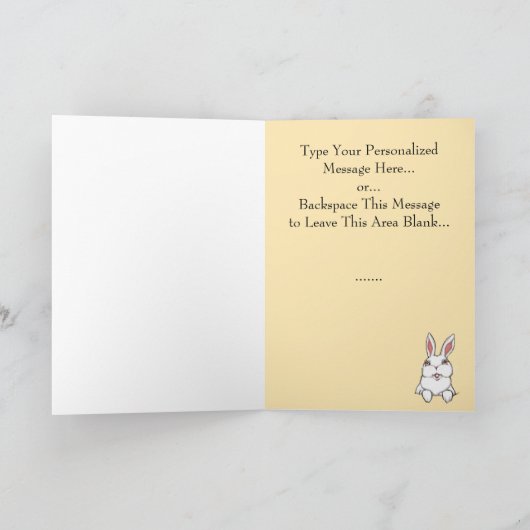 Happy Easter Wenskaart Aangepast of Blank Kaart (Binnen)