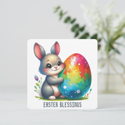 Happy Easter Wenskaart Bedankkaart (Staand voorkant)