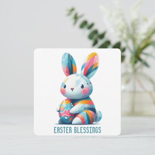 Happy Easter Wenskaart Bedankkaart (Staand voorkant)