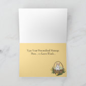 Happy Easter Wenskaart Custom Bunny Kaarten (Binnen)