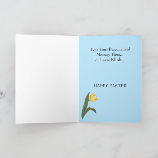 Happy Easter Wenskaart Custom Bunny Kaarten (Binnen)