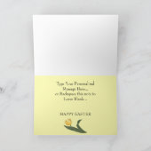 Happy Easter Wenskaart Custom Easter Bunny Car Feestdagen Kaart (Binnen)