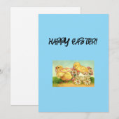 Happy Easter Wenskaart Feestdagenkaart (Voorkant / Achterkant)