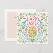 Happy Easter wenskaart Kaart (Voorkant / Achterkant)