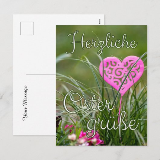 Happy Easter wenskaart voor vrienden en familie Feestdagenkaart (Voorkant / Achterkant)