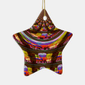 Happy Easter wenst Greetings Naadloze graphics zij Keramisch Ornament (Rechts)