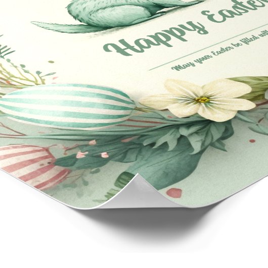 Happy Easter wenst illustratie Poster (Hoek)
