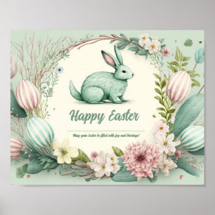 Happy Easter wenst illustratie Poster