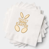 Happy Easter Whimsical Bunny Rabbit Folie Servetten (Insitu (Gestapeld))