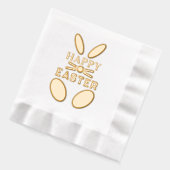 Happy Easter Whimsical Bunny Rabbit Folie Servetten (Links)