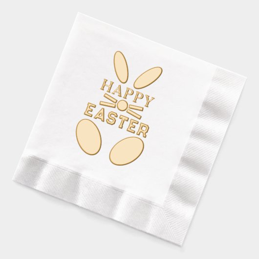 Happy Easter Whimsical Bunny Rabbit Folie Servetten (Links)