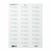 Happy Easter white blauwgroen leuk grappig bunny-a Etiket (Full Sheet)