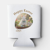 Happy Easter white bunny year photo family name Blikjeskoeler (Achterkant)