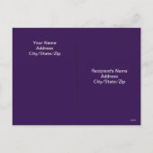 Happy Easter White Cross Paarse Christelijk Feestdagenkaart (Achterkant)