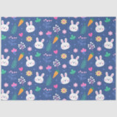 Happy Easter White Love Rabbit Tissuepapier (Voorkant)