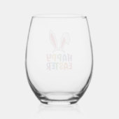 Happy Easter Wijnglas Zonder Voet (Achterkant)