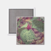 Happy Easter Wilflower Magneet (Voorkant / Achterkant)