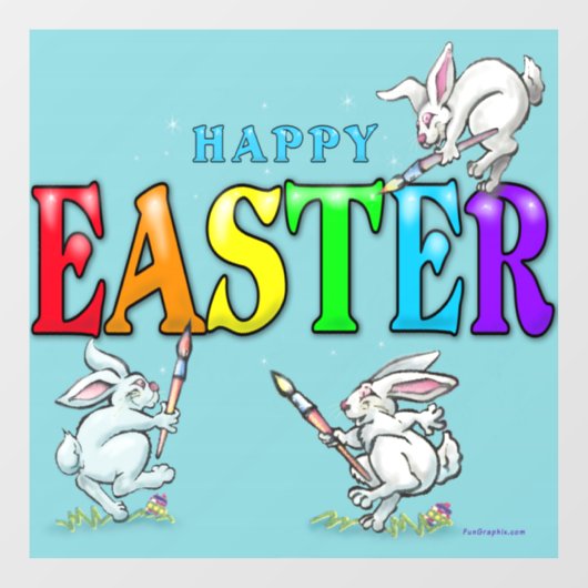 Happy Easter Window Cling Raamsticker (Vel)