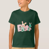 Happy Easter Wishes - Funny Bunny Kisses T-shirt (Voorkant)