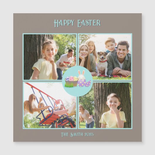 Happy Easter Wishes Magnetische Kaart (Voorkant)