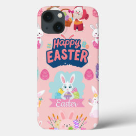 Happy Easter Wishes - Pattern Funny Bunny Easter Case-Mate iPhone Case