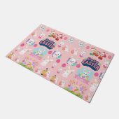 Happy Easter Wishes - Pattern Funny Bunny Easter Deurmat (Schuin)