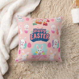 Happy Easter Wishes - Pattern Funny Bunny Easter Kussen