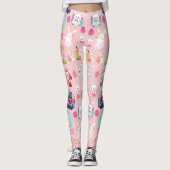 Happy Easter Wishes - Pattern Funny Bunny Easter Leggings (Voorkant)