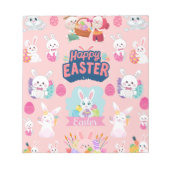 Happy Easter Wishes - Pattern Funny Bunny Easter Notitieblok (Voorkant)
