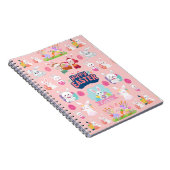 Happy Easter Wishes - Pattern Funny Bunny Easter Notitieboek (Rechterzijde)