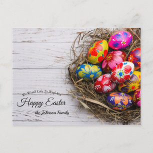 Happy Easter Wishes Wenskaart Briefkaart