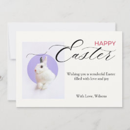 Happy Easter with a Cute Bunny Feestdagenkaart