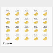 Happy Easter with little yellow chicken Ronde Sticker (Vel)
