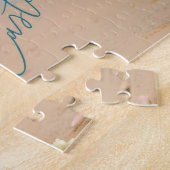 Happy Easter Wooden Cross with Lilies on Beach Legpuzzel (Zijkant)