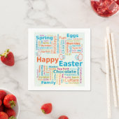 Happy Easter Word Cloud Letters with Eggs Servet (Insitu)