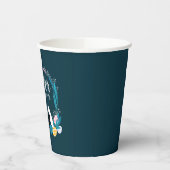 Happy Easter Wreath, Black Cat met bunny ears Papieren Bekers (Links)