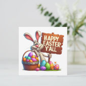 Happy Easter Y'All Kaart (Staand voorkant)