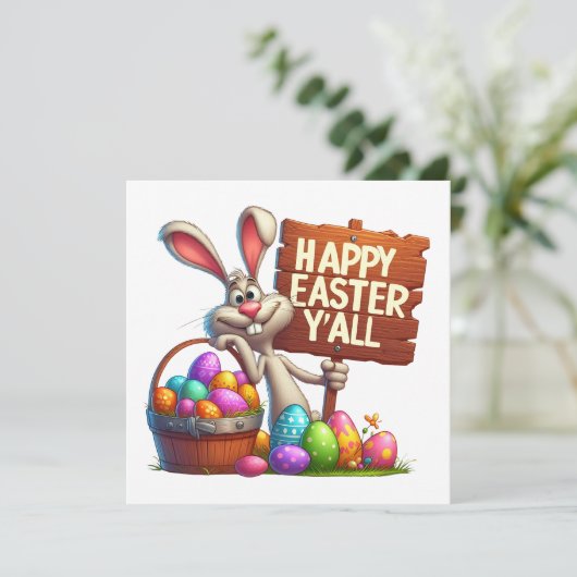 Happy Easter Y'All Kaart (Staand voorkant)