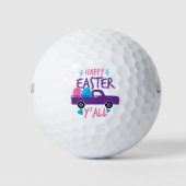 Happy Easter Y'all Modern Egg Classic Round Golfballen (Voorkant)